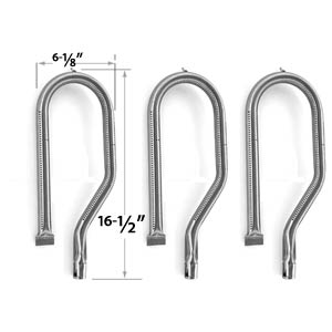 3 Pack Universal Replacement Stainless Steel Grill Burner for Costco Kirkland, Nexgrill, Harris Teeter, Virco & Sterling Forge Courtyard Gas Grill Models